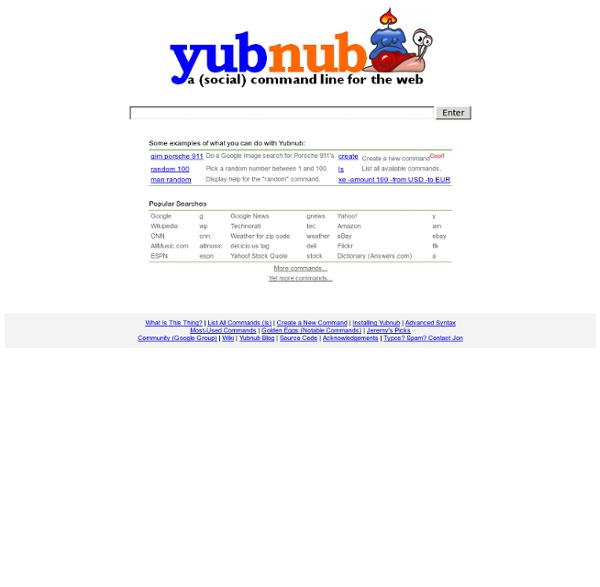 YubNub - YubNub.org - (Build 20100625223402)