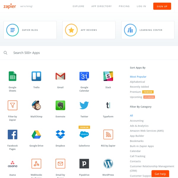 Zapier Service Browser