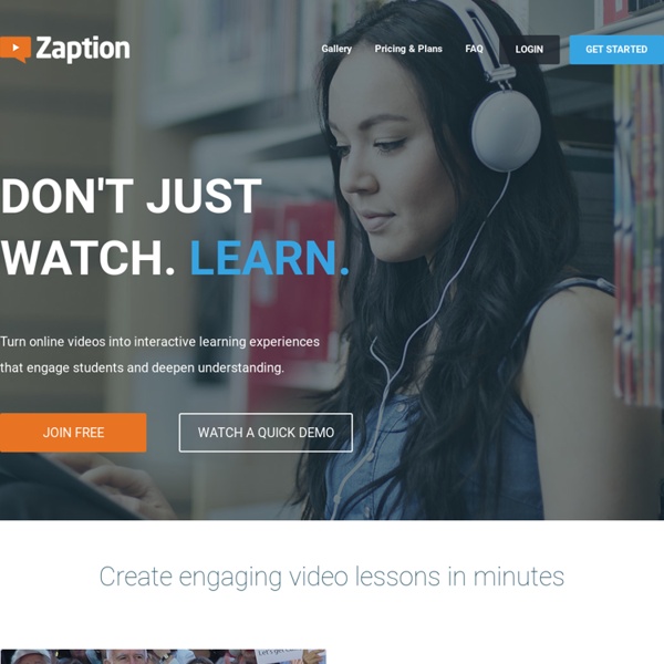 Zaption - Interact & Learn with Video Lessons