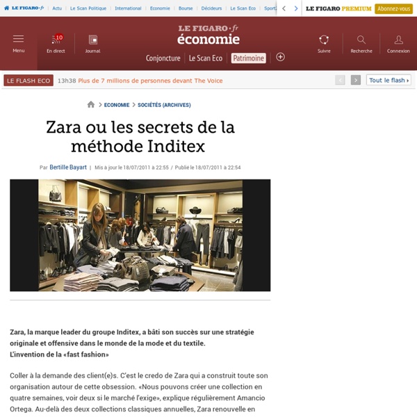 Sociétés : Zara, les secrets de la méthode Inditex 