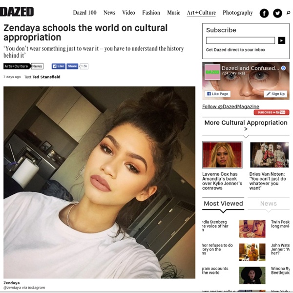 Zendaya schools the world on cultural appropriation