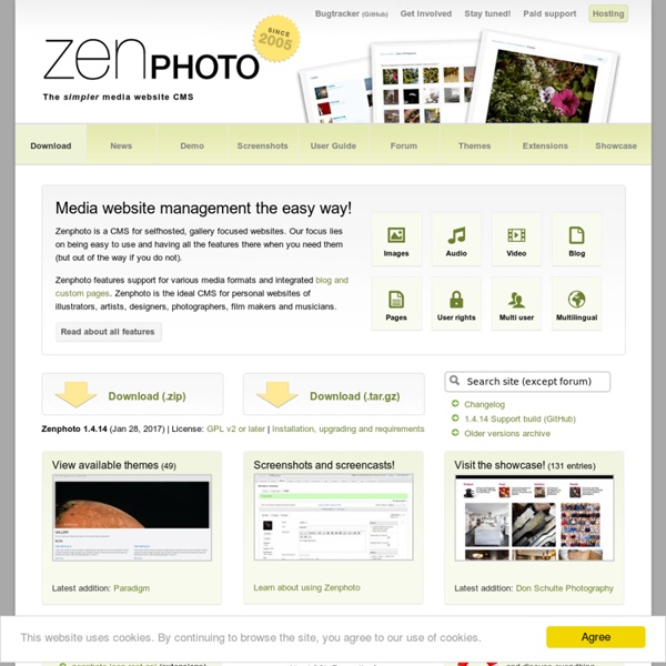 Zenphoto - The simpler media website CMS