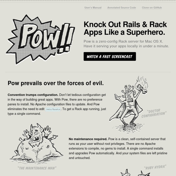 Pow: Zero-configuration Rack server for Mac OS X