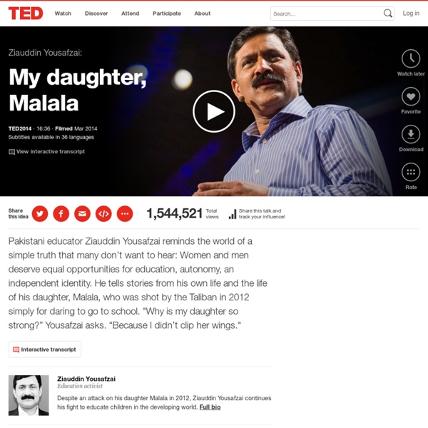 Ziauddin Yousafzai: My daughter, Malala