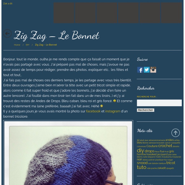 Zig Zag – Le Bonnet