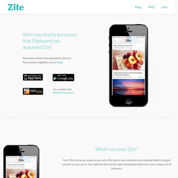 Zite: Personalized Magazine for iPad and iPhone
