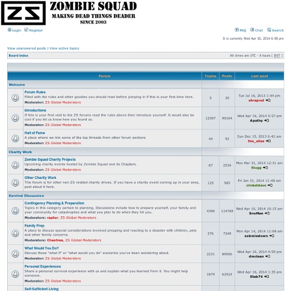 - Zombie Squad Forums -