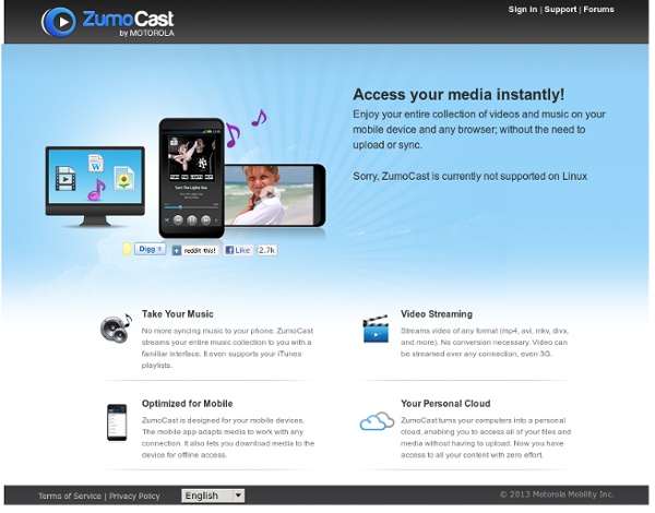 ZumoCast - Stream your media. It's your personal cloud.