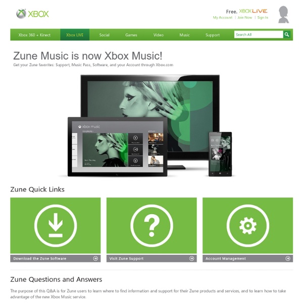 Zune software, Zune HD players, and the Social