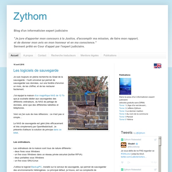 Zythom - Blog d'un informaticien expert judiciaire