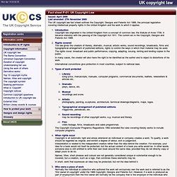 P-01: UK Copyright Law fact sheet