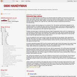 0800 HANDYMAN: Ceramic tap valves