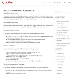 How to Fix 0x8004060c Outlook Error? - McAfee Activate