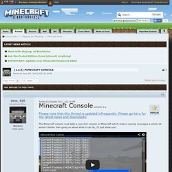 0.0] Minecraft Console [V1.1] Updated