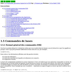 1.5 Commandes de bases