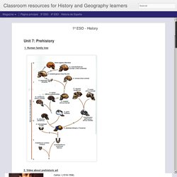Classroom resources for History and Geography learners: 1º ESO - History