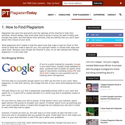 1. How to Find Plagiarism