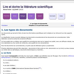 1. Les types de documents