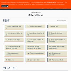 Testeando - 1º Primaria - Matemáticas
