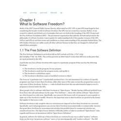 1 What Is Software Freedom?