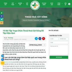 10 Bài Tập Yoga Chữa Thoái Hoá Cột Sống Dễ Tập Hiệu Quả