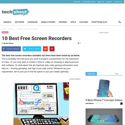 10 Best Free Screen Recorders