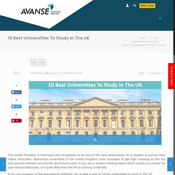 10 Best Universities To Study In The UK