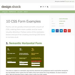 10 CSS Form Examples