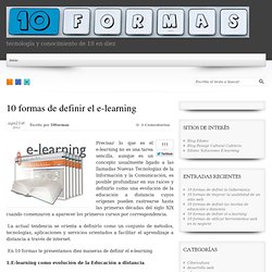 10 formas de definir el e-learning