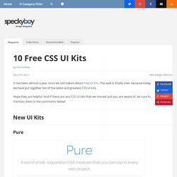 10 Free CSS UI Kits