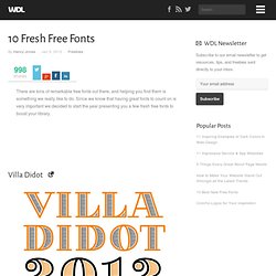 10 Fresh Free Fonts