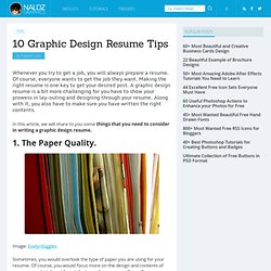 10 Graphic Design Resume Tips