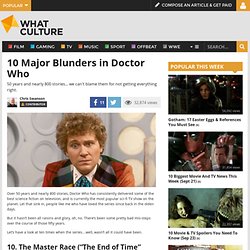10 Major Blunders in Doctor Who