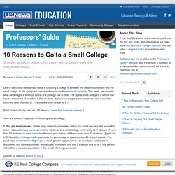 10 Reasons to Go to a Small College
