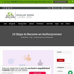 10 Steps to Become an Authorpreneur