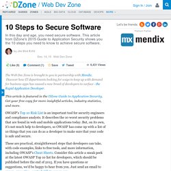 10 Steps to Secure Software