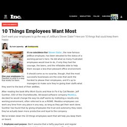 10 Things Employees Want Most