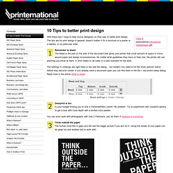 10 Tips to better print design