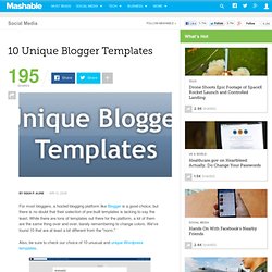 10 Unique Blogger Templates