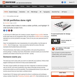 10 UX portfolios done right