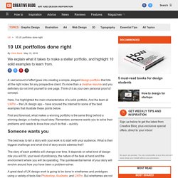 10 UX portfolios done right