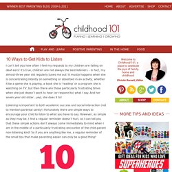 10 Ways to Get Kids to Listen