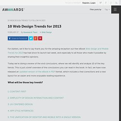 10 Web Design Trends for 2013