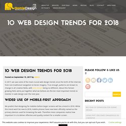 10 Web Design Trends for 2018