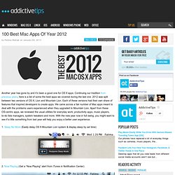 100 Best Mac Apps Of Year 2012