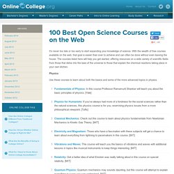 100 Best Open Science Courses on the Web