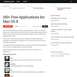 100+ Free Applications for Mac OS X