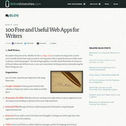 100 Free and Useful Web Apps for Writers