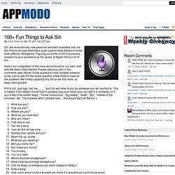 100+ Fun Things to Ask Siri