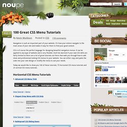 100 Great CSS Menu Tutorials